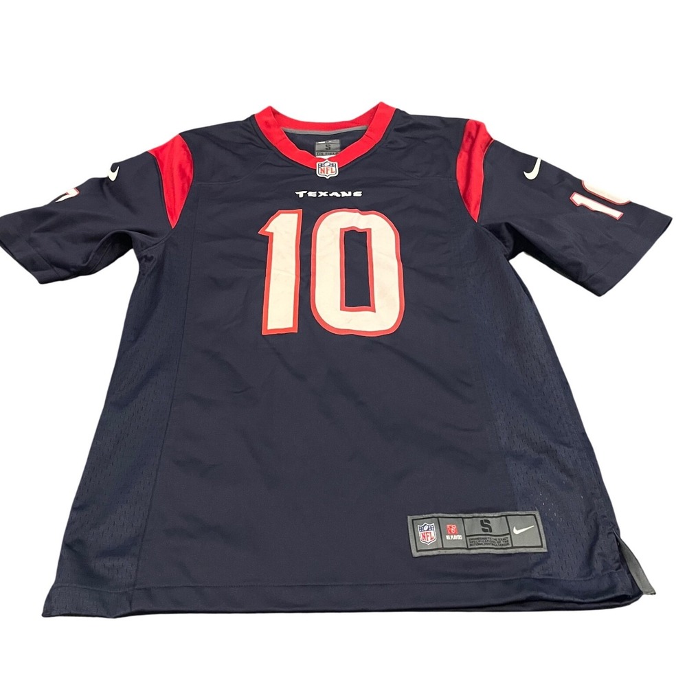 Nike Houston Texans Jersey Mens S Navy Blue Davis Mills 10 Football On Field